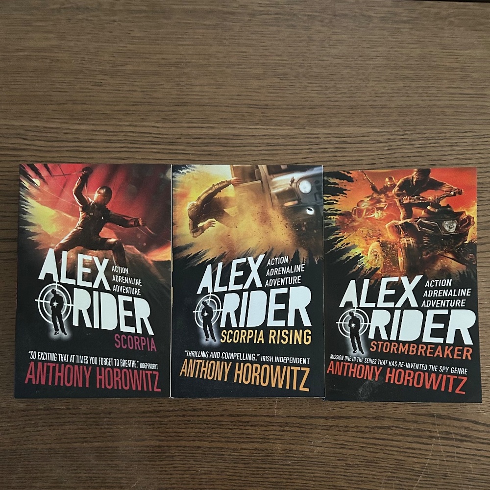 Three NYT Bestsellers Alex Rider Spy Novels by Anthony Horoowitz